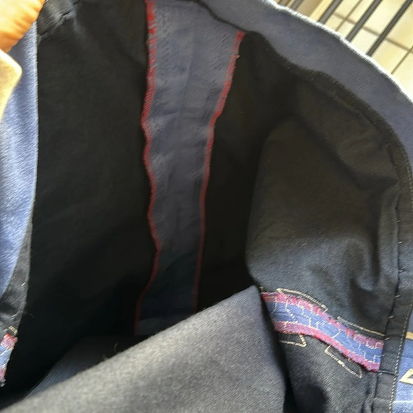 One of a kind hand made periwinkle suede like maxi skirt with side details - Picture 12 of 13